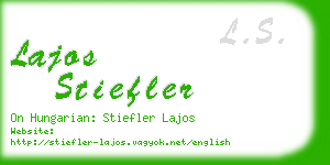 lajos stiefler business card